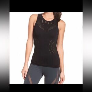 ALO Yoga Black Perforated Tank Top